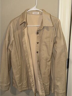 Pink Lily women’s Beige Shirt Jacket